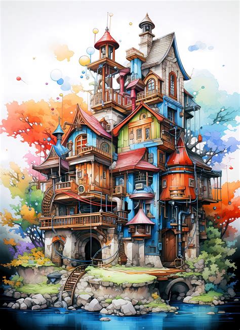 Solve Colorful Ai Generated House 82 Resize 12 To 336 Pieces Jigsaw