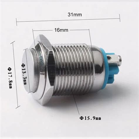 Interrupteur Bouton Poussoir Tanche M Tal Polyvalent V Mm Pour