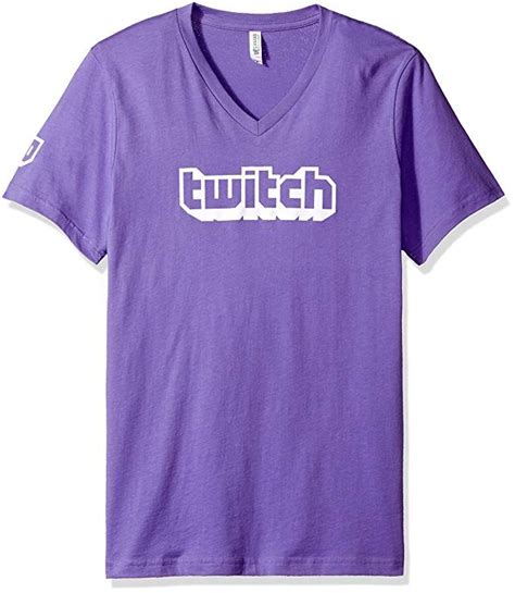 Twitch Logo Mens V Neck Tee 4xlarge V Neck T Shirt Clothes T Shirt