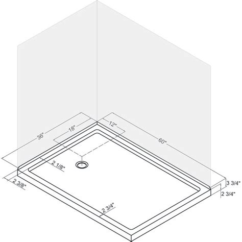 Dreamline Slimline 60 W X 36 D Double Threshold Shower Base And Reviews