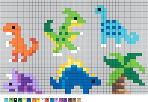 Dinosaur Perler Beads 40 Free Patterns Artofit