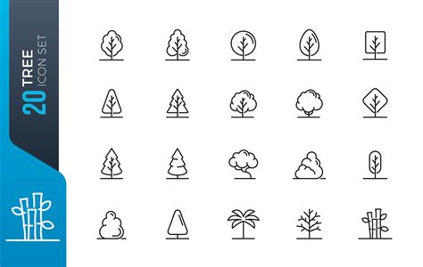 Minimal Tree Icon Set 1505705 Vector Art At Vecteezy