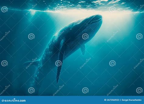 Big Blue Whale Underwater. the Concept of the World Whale Day and Protection of Marine Animals ...