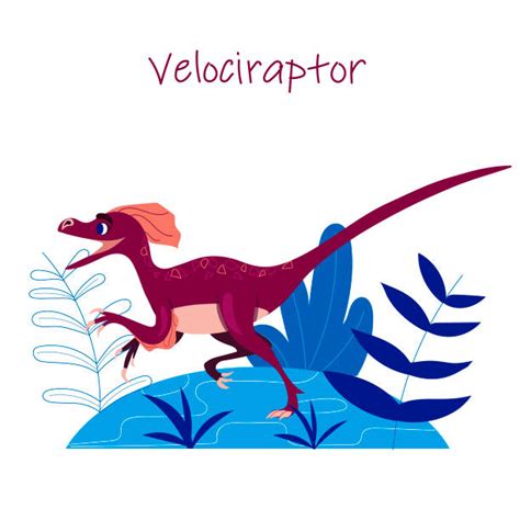 Clip Art Of A Velociraptor Illustrations Royalty Free Vector Graphics