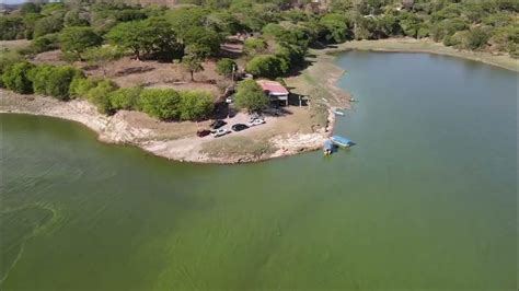 Hermosa Toma Aerea Del Embalse Cerron Grande En San Francisco Lempa