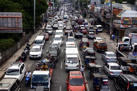 Heavy Traffic Congestion At A Major Road During Rush Hour In The Afternoon Editorial Stock Image