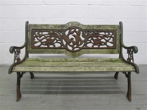 Vintage Wrought Iron Garden Bench At 1stdibs