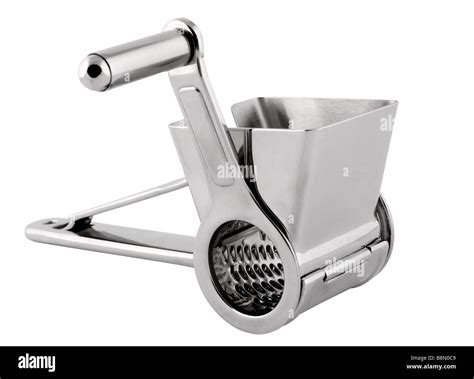 Cheese grinder metal kitchen equipment on white Stock Photo - Alamy