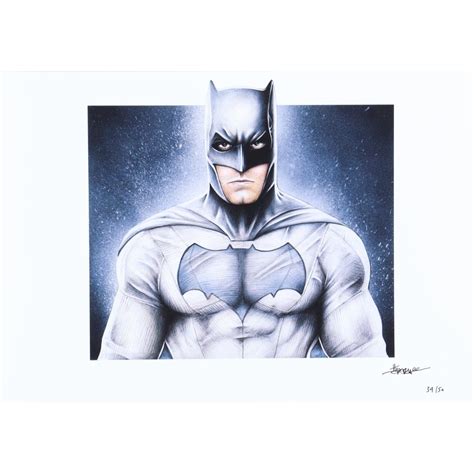 Thang Nguyen Signed LE Batman 8x12 Print PA Pristine Auction