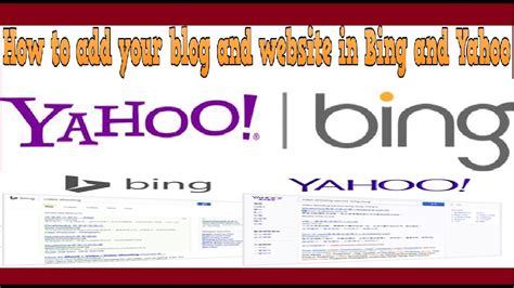 How To Add A Blog And Website To Bing And Yahoo Search Enginessubmit