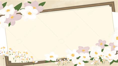 Retro Flowers Beige Simple Powerpoint Background For Free Download ...