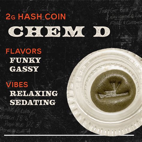 Chem D 2g Hash Coin Hybrid 2g Concentrates Sunburn Sunburn Mandarin Med 11190 San