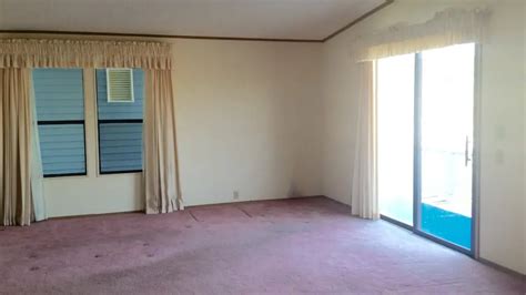 Beach Cottage Living Room Before Update | Mobile Home Living