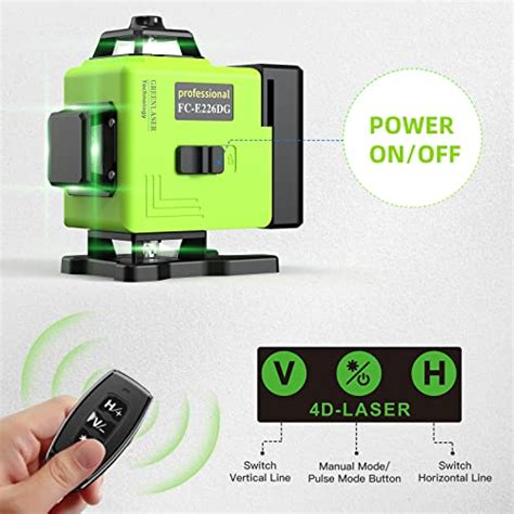 16 Lines Laser Level Self Leveling 4x360 4D Green Beam Cross Line