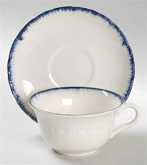 Williamsburg Blue Flat Cup Saucer Set By Wedgwood In 2021 Cup And