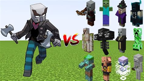 Minecraft Vindicator Vs All Mobs Mob Battle Vindicator Vs Warden