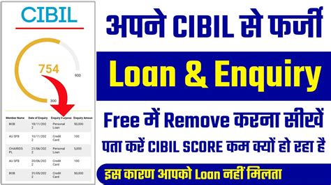 How To Remove Cibil Enquiry Cibil Remove