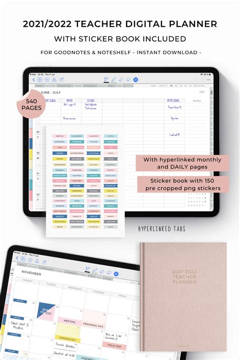 Teacher Digital Planner Goodnotes Lesson Plan Academic