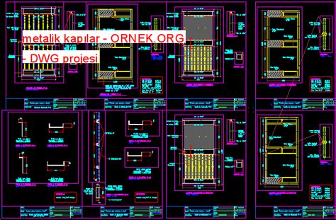 Proje Sitesi Metalik Kap Lar Autocad Projesi