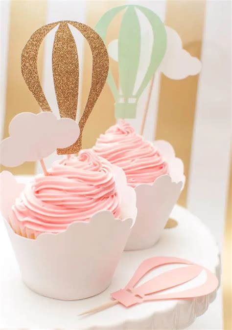 Hot Air Balloon Cupcake Toppers