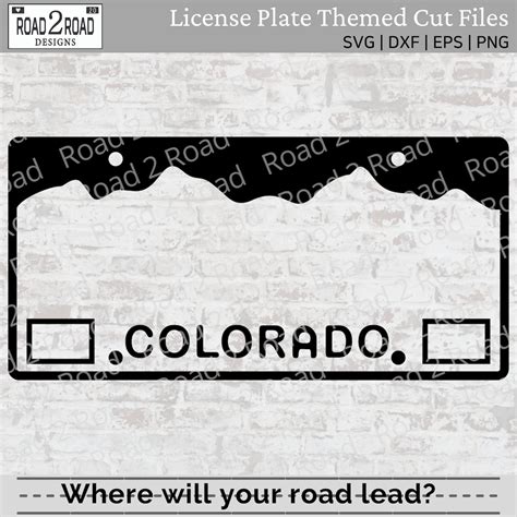 Colorado Blank License Plate SVG Cut File Cricut - Etsy