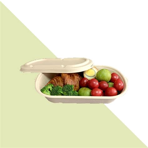 Sugarcane Bagasse Ml Biodegradable Take Away Food Containers