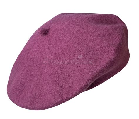 Beret Isolated On White Background Hat Female Beret Stock Photo