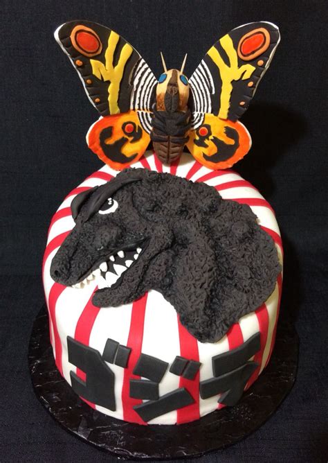 Godzilla Vs Mothra Cake Godzilla Birthday Godzilla Birthday Party