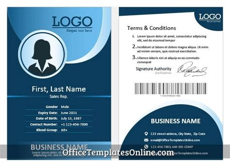 Pin on ID Card / Employee Badge Templates