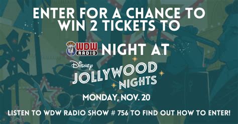 Win Two Tickets to Disney Jollywood Nights! - WDW Radio