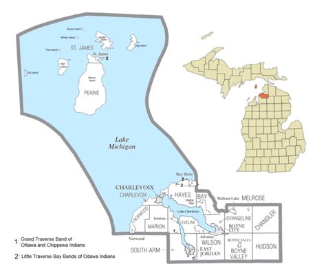 Image: Charlevoix County, MI census map2