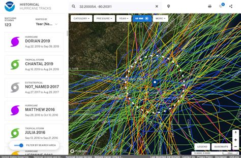 Historical Hurricane Tracks