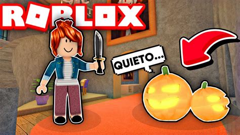 EscondiÉndome Con Traje De Calabaza En Murder Mystery 2 🎃 Michi Roblox Youtube