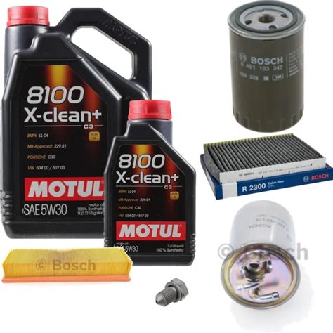 BOSCH INSPECTION SET 6L Motul 8100 X Clean 5W 30 Pour VW De Polo