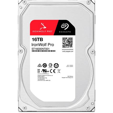 Seagate IronWolf Pro Enterprise NAS HDD 16TB (SATA-6G, CMR-RV, TRAY-HPE) (ST-IW-16TB-SATA-6G-CMR-RV-TRAY-HPE)