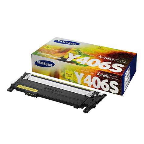 Samsung CLT Y406S Yellow Original Toner Cartridge, SU466A