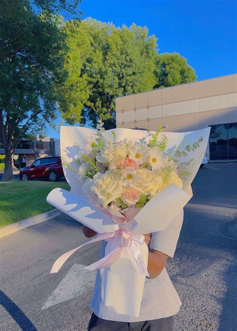 Mixed white & pink flower bouquet - Flowers By Bee