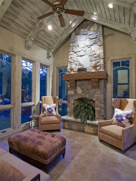 Sunrooms With Fireplaces | Houzz