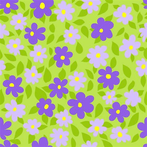 Simple Seamless Floral Vector Pattern 23480843 Vector Art at Vecteezy