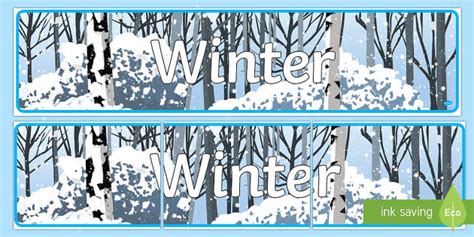 Editable Winter Display Banner Twinkl