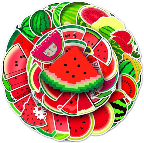 Watermelon Stickers 50pcs Pack Cute Fruits Aesthetic