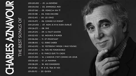 Les Plus Belles Chansons De Charles Aznavour Album Charles Aznavour