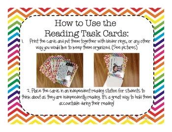 Reading Task Cards by Melly's Materials | Teachers Pay Teachers