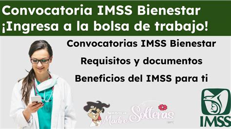 Convocatoria IMSS Bienestar Ingresa A La Bolsa De Trabajo Abril 2024