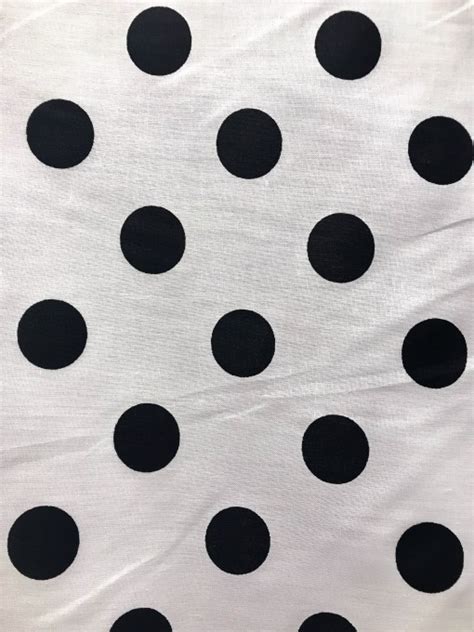 Black Dotswhite Poly Cotton Sal Tex Fabrics Inc