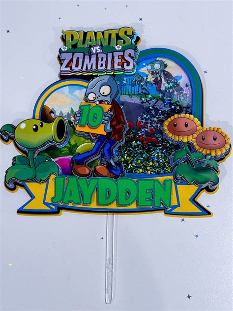 Plants Vs Zombies Cake Topper Plants Vs Zombies Shaker Cake Topper