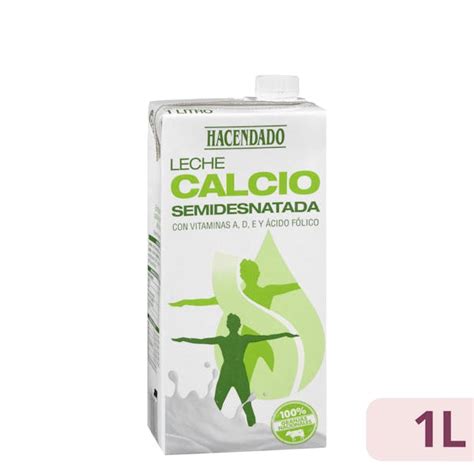 Leche Semidesnatada Calcio Hacendado Mercadona