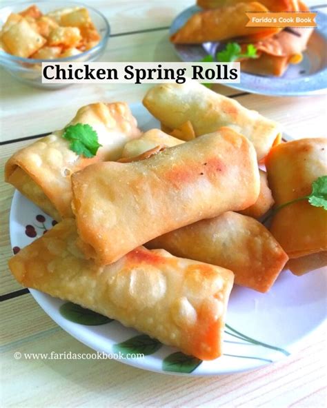 Chicken Spring Rolls How To Make Chicken Spring Roll Recipe