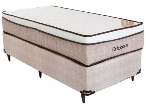 Cama Box Ortobom Solteiro - Cama Box Solteiro (Box + Colchão) Ortobom - de Mola 61cm de Altura New ...