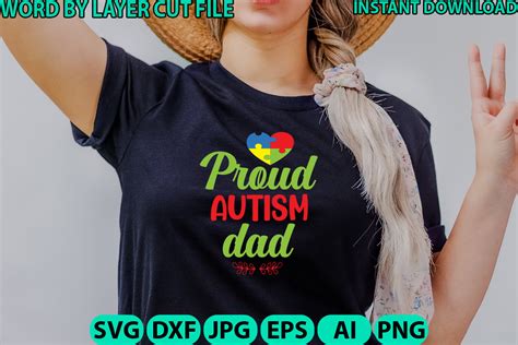 Proud Autism Dad Tshirt Design Graphic By Svg Bundle House · Creative